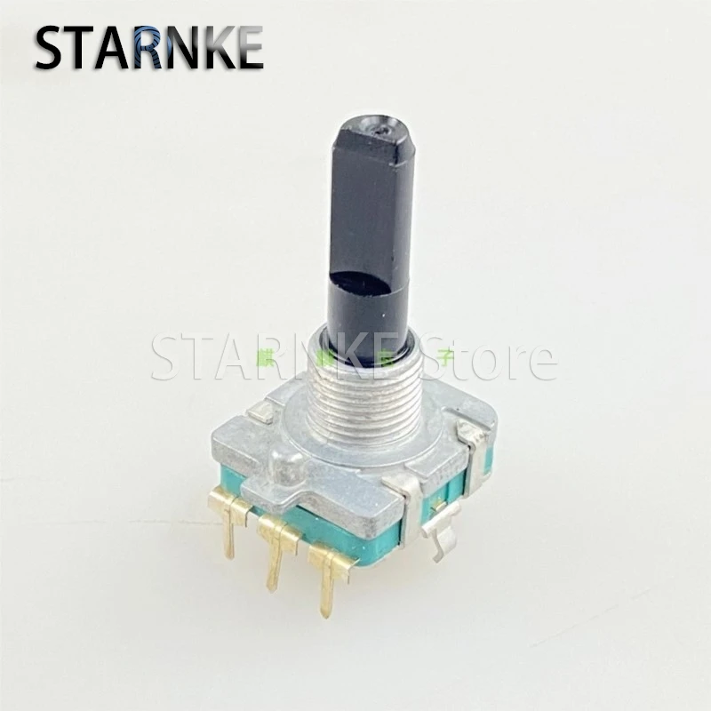 EC16 Type Encoder 3-Pin Power Amplifier Audio Volume Adjustment Controller 360 Degree Rotation Adjustable Potentiometer 2PCS