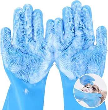 Soft Silicone Pet Grooming Glove 2