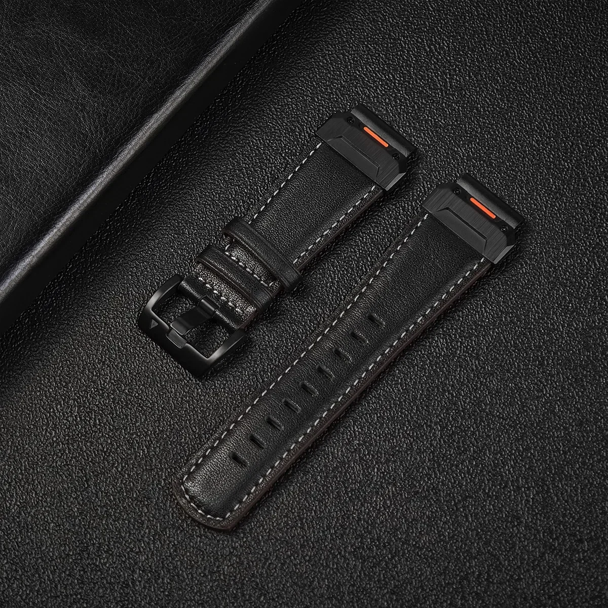 Premium Leather Watch Band with QuickFit Clasp - 22mm/26mm Strap Bracelet