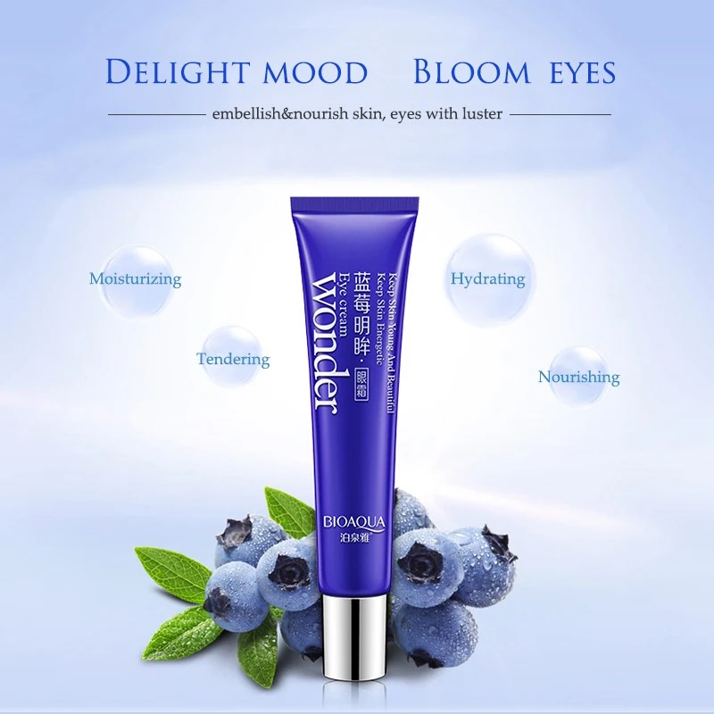 Bioaqua Blueberry Eyes Cream Firming Anti Puffiness Dark Circles Under Eye Remover Moisturizing Eyes Skin Care Products
