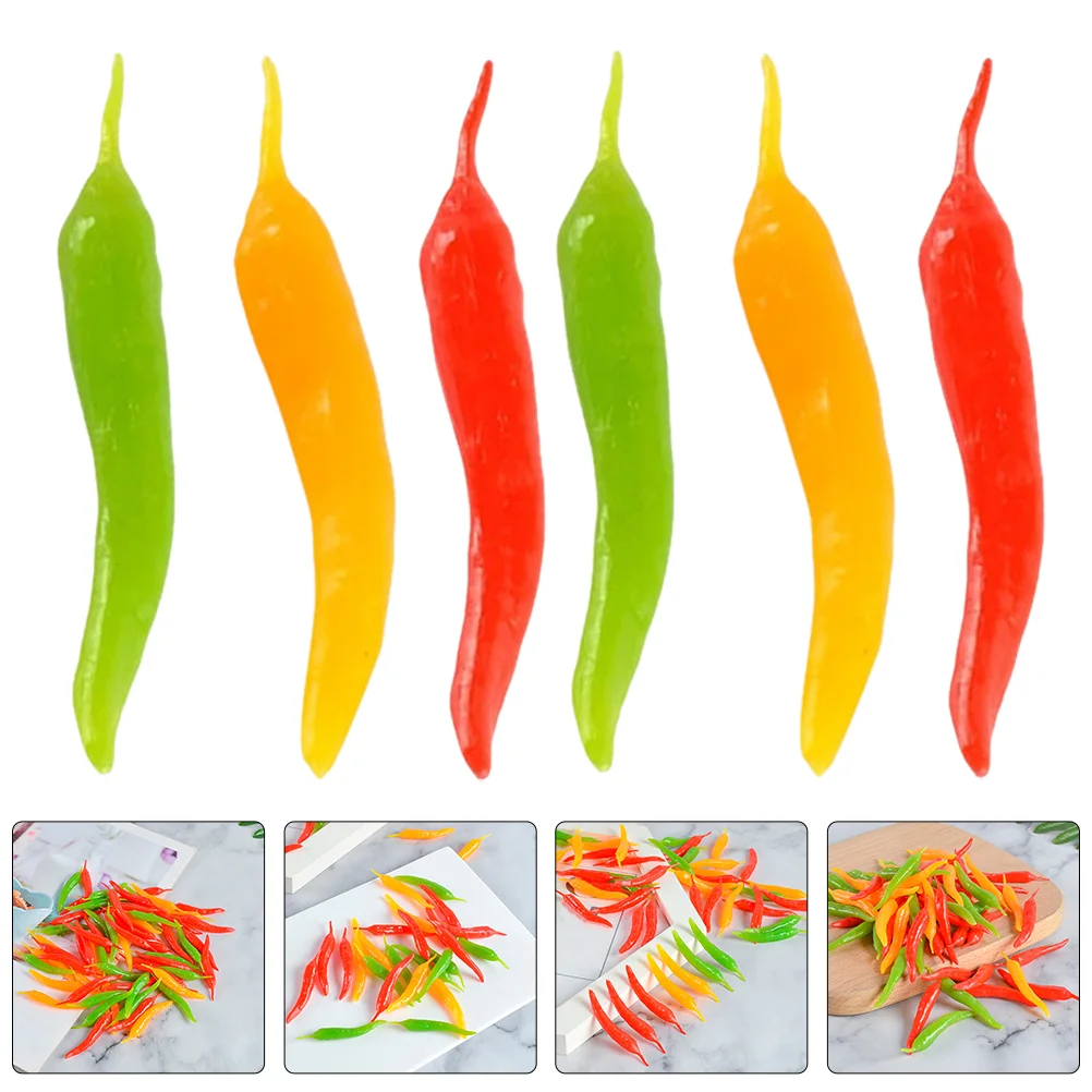 

30 Pcs Artificial Pepper Fake Chili Vegetable Photo Prop Models Simulated Vegetables Farmhouse Decors Imitation