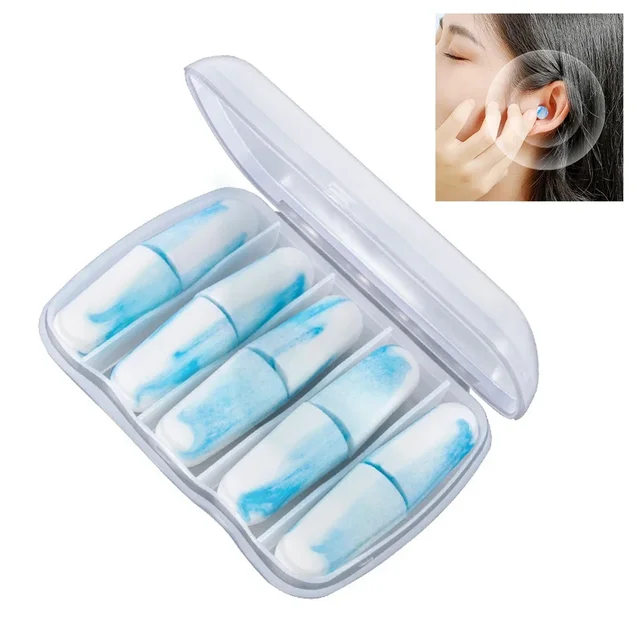 10Pcs Sound Insulation Earplugs for Sleep Soft PU Sponge Noise Reduction Ear Protection Washable Sleeping Earplugs Anti Noise 1