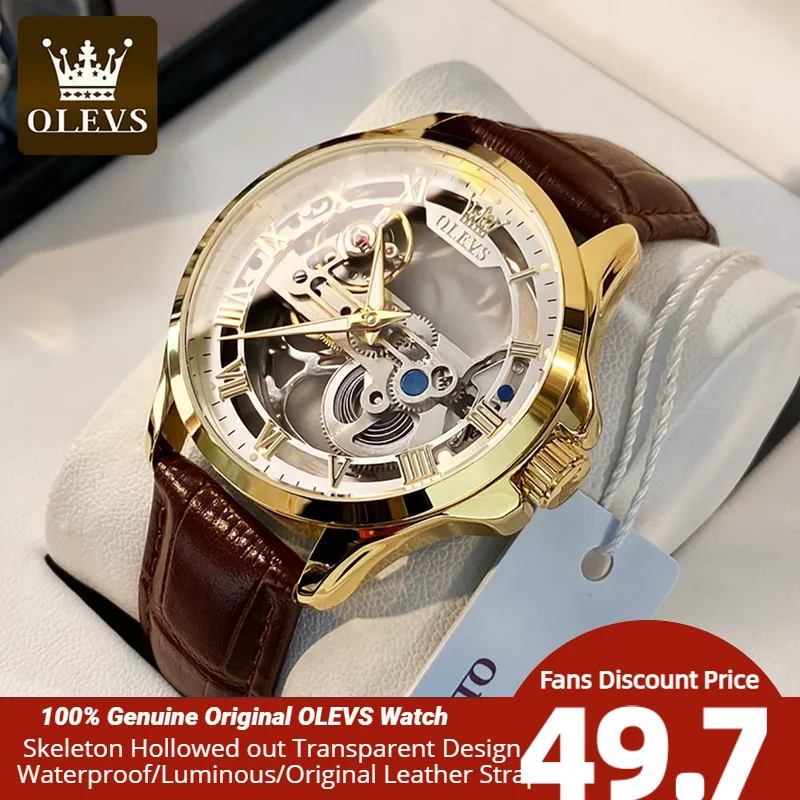 Orologio Meccanico Automatico Uomo Con Fase Lunare E Tourbillon – Impermeabile 30M – Quadrante 42mm Acciaio - 4