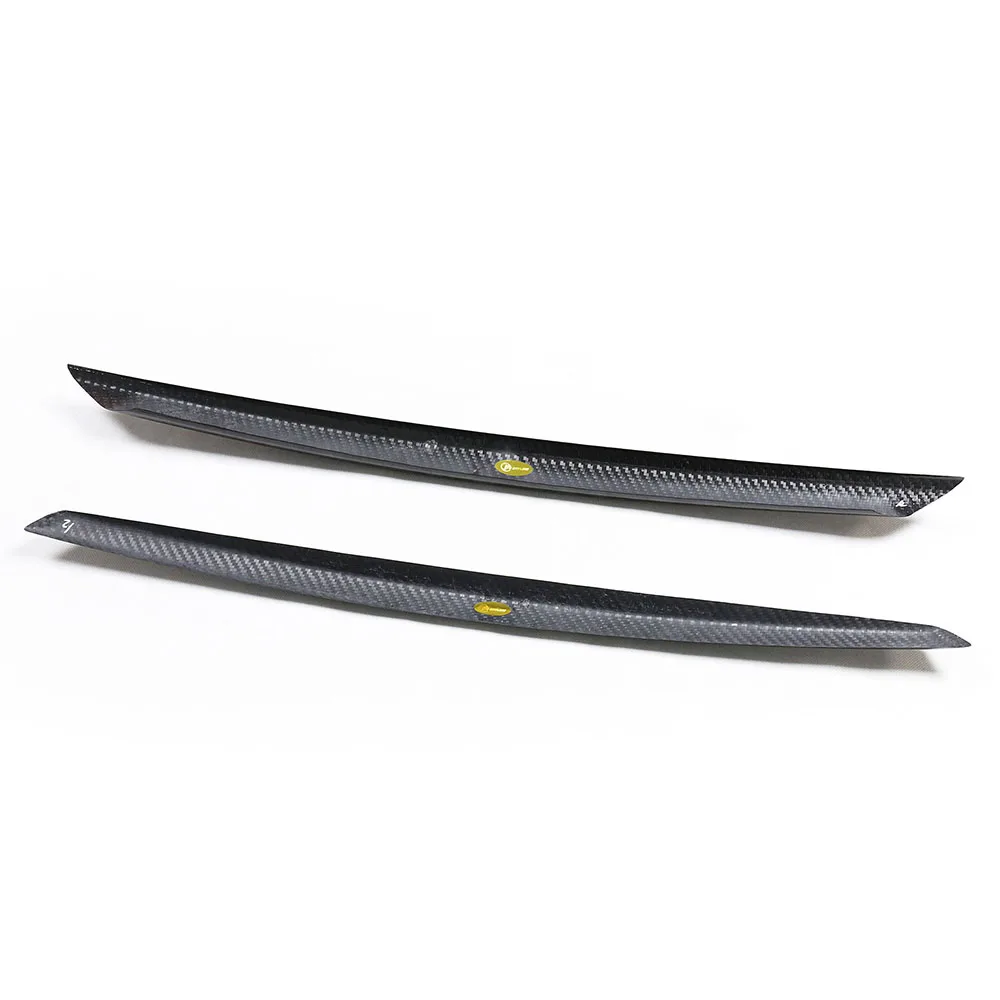 For Infiniti Q50S Dry Carbon Fiber Rear Bumper Trunk Plate Trim Cover Q50 Forged Rear Trunk trim With W/O Logo 2pcs 2014 - 2017