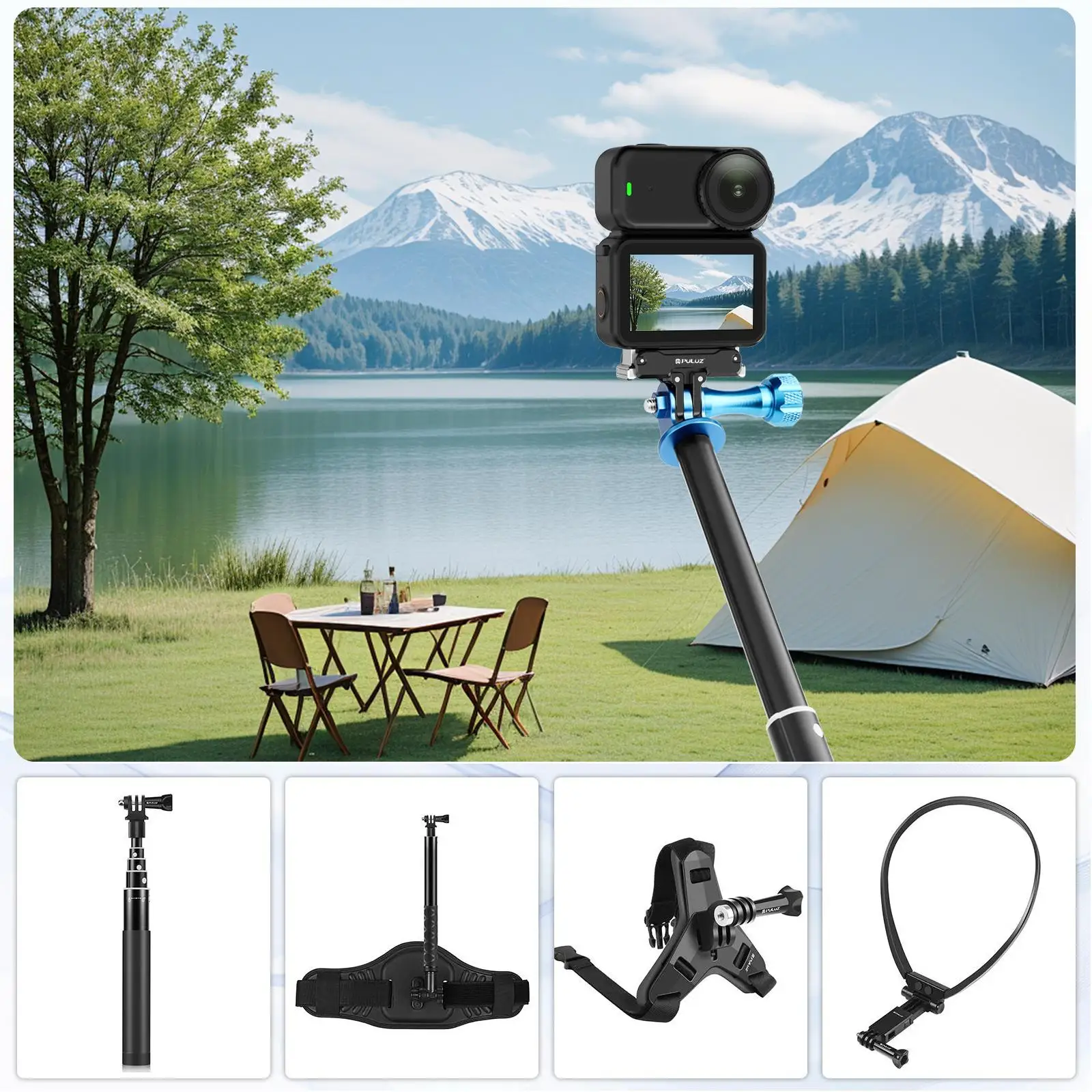 For DJI Osmo Nano / Action 6 PULUZ Magnetic Metal Quick Release Base Mount