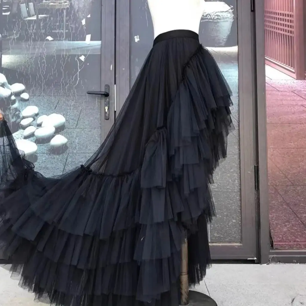 

Romantic Detachable Tails Black 100cm length Tiere Layers Tulle Party Removable Train New Fashion Bridal Decorate Accessories