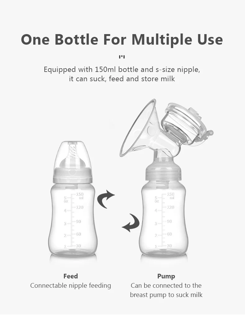 Neue elektrische Doppel milch pumpe USB BPA kostenlose Milch pumpen Baby Stillen mit Still kissen und Muttermilch Aufbewahrung geschenkset – Detail 6