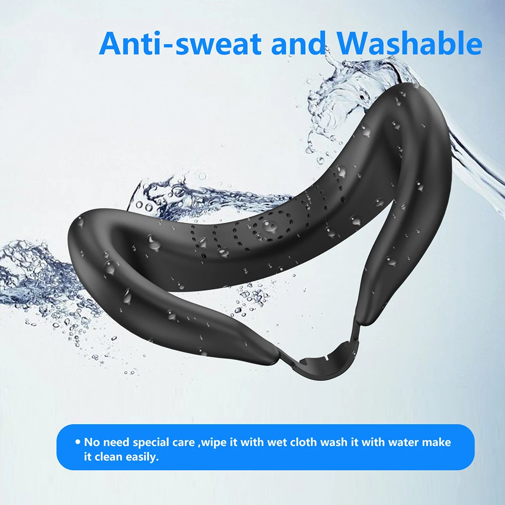Maschera Facciale In Silicone Per Occhiali Meta Quest 3 Sostituzione Connettore Facciale Vr Copertura Protettiva Maschera Per Gli Occhi Oscurante Anti