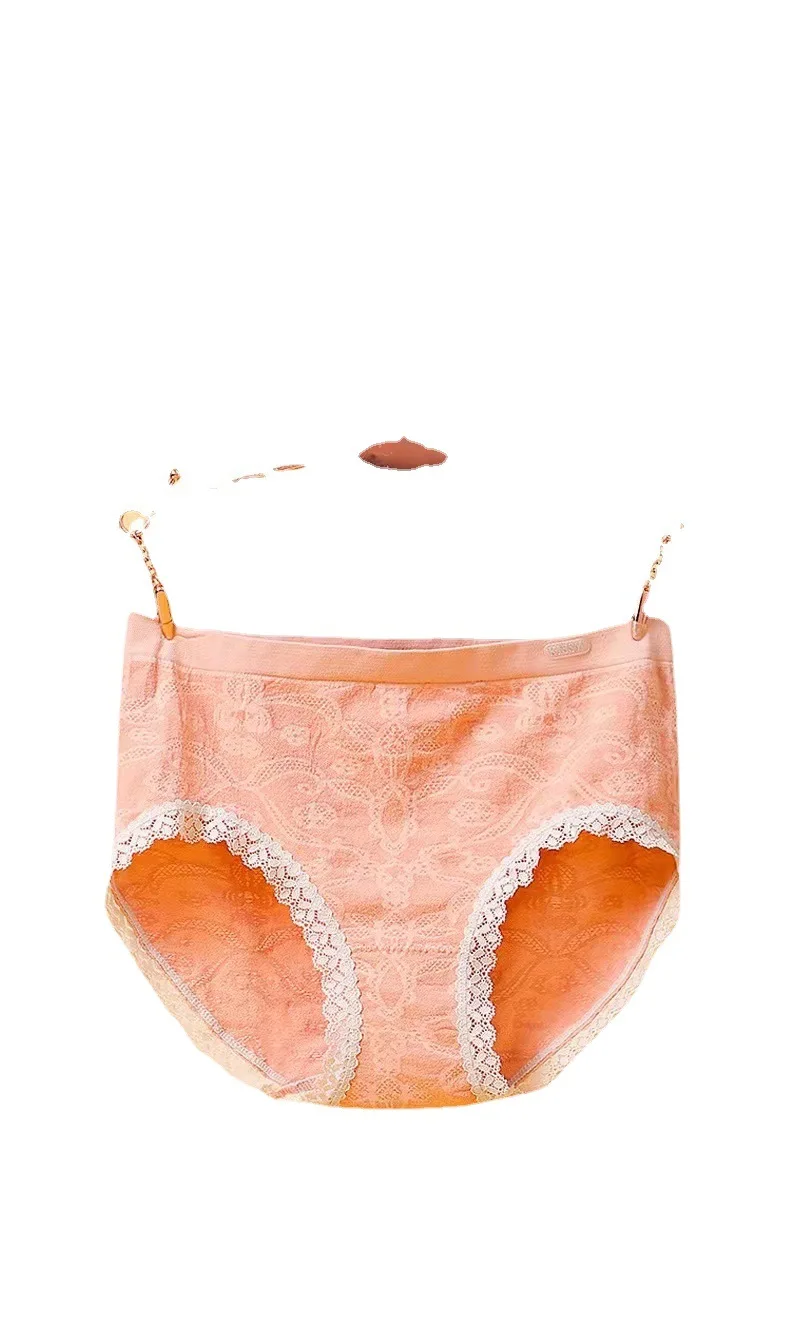 

Новинка, весенние эластичные и бесследные кружевные трусики KISSY для подтягивания ягодиц, графеновые трусики со средней посадкой