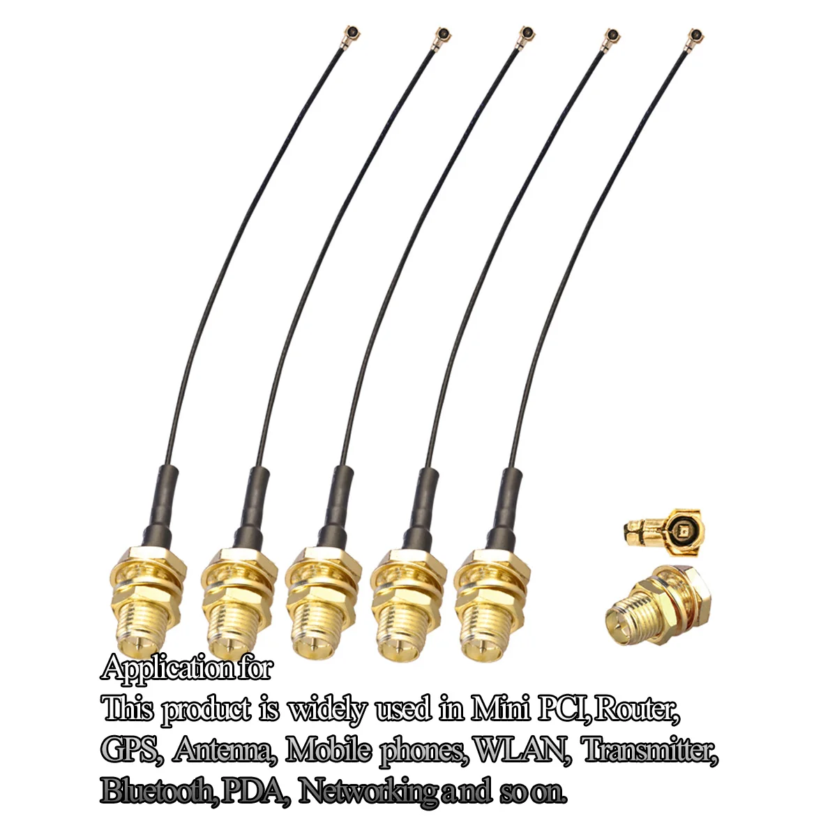 5pcs IPX to RP SMA Female WiFi Antenna Cable 0.81mm U.fl IPX to RP SMA Female Antenna Cable Mini PCI to RP SMA Female  Cable