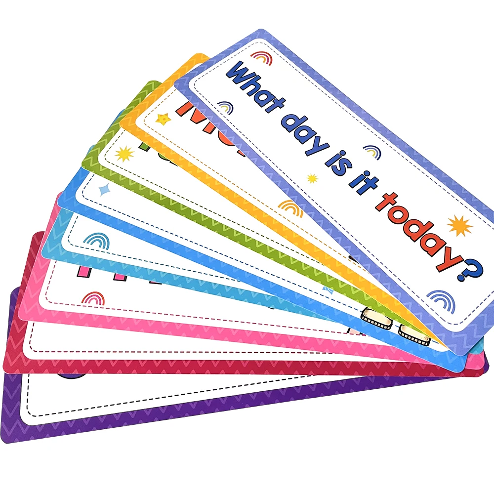 Day of The Week Learning Flashcards English Teaching Aids Kids Homeschool Supplies Educational Posters Classroom Decoration 5