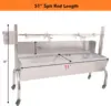 Wind Screen Roaster 51 Inch BBQ Outdoor Pig Lamb Rotisserie Roaster 132LBS/60KG Stainless Steel Charcoal Spit Rotisserie Roaster 4
