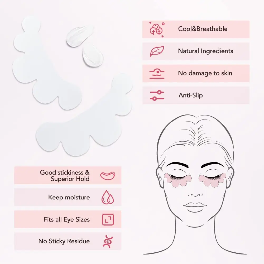 속눈썹 연장용 아이패드 200개 속눈썹 연장 용품 메이크업 속눈썹 패치 아이 페이퍼 패치 팁 스티커