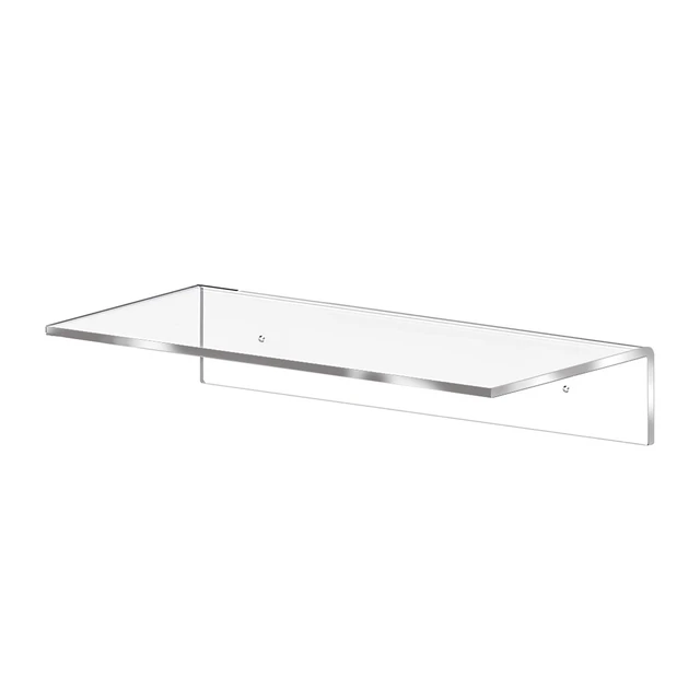 Acrylic L-shaped Shelf Wall-mounted Bookshelf Organizer Holder For Kitchen  Bathroom Wall Transparent Finishing Storage Rack - Bathroom Shelves -  AliExpress