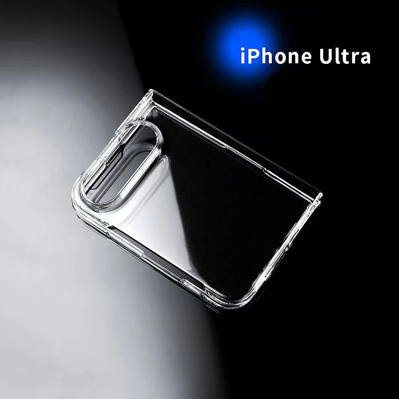 Luxury HD Transparent Shockproof Foldable Phone Case with Front and Back Protection