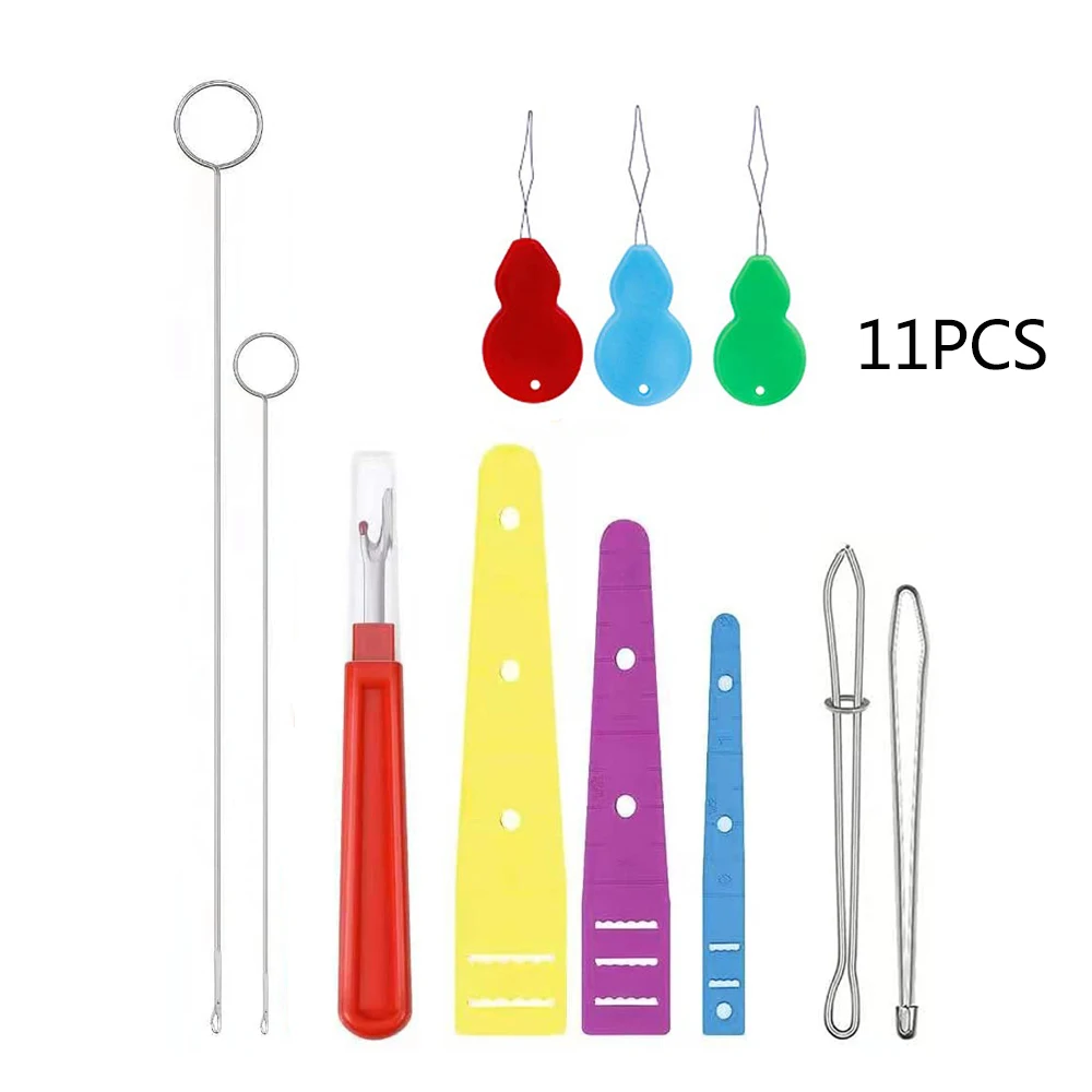 Drawstring Threader Set Drawstring Replacement Tools Plastic and Metal Needle Threader Tool Loop Turner Hook Sewing Supplies 