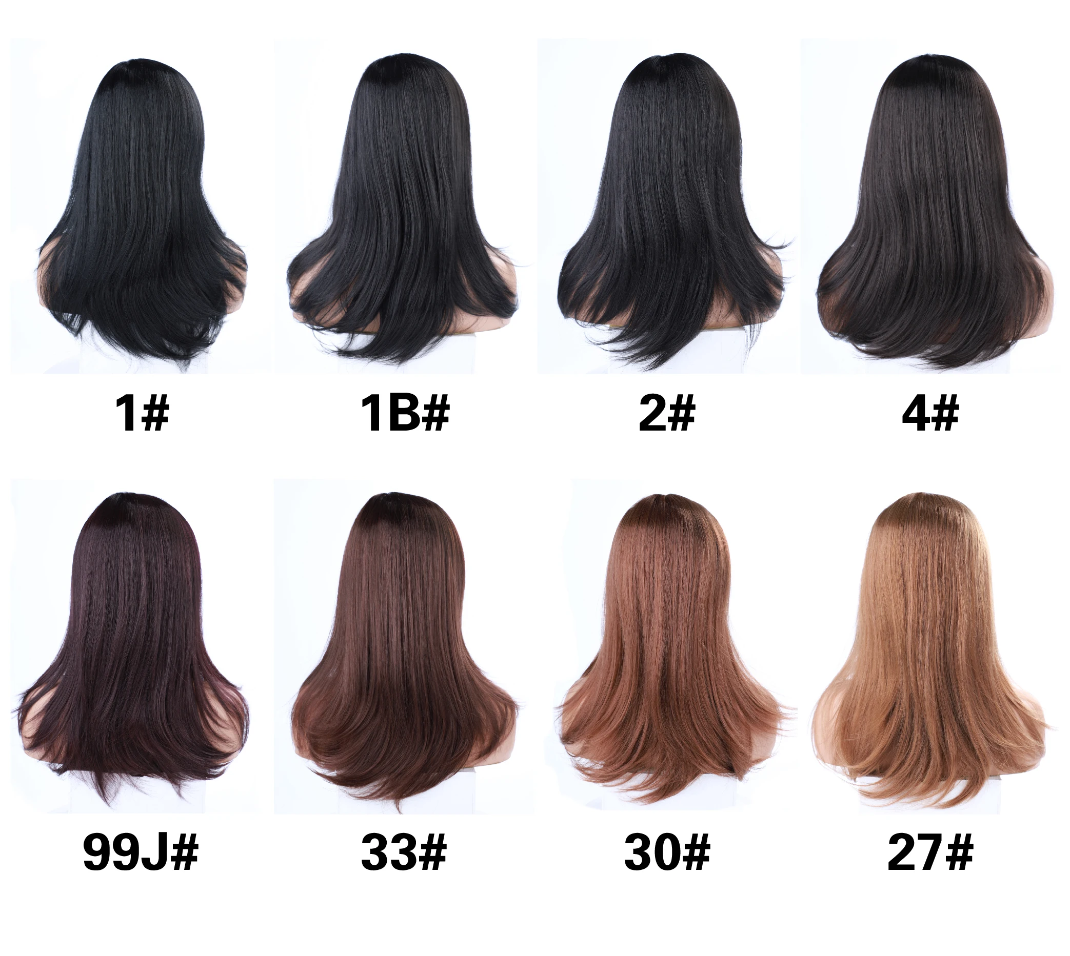 Blice Synthetic Long Length Straight Wig Side Part Fashion Daily Wear Pure Color Wig For Women