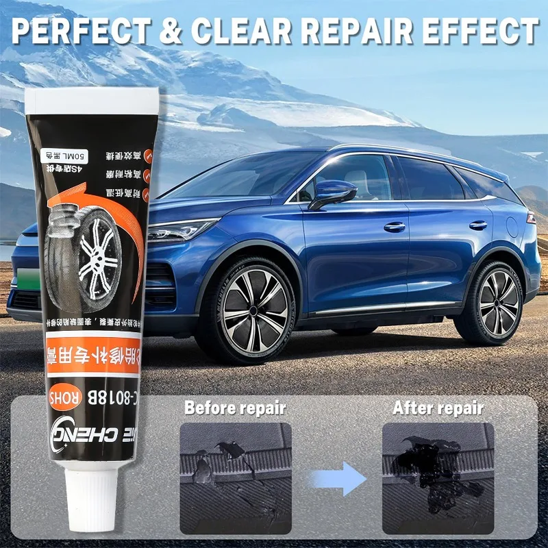 Waterproof Tire Repair Adhesive High Temperature Resistant Tyre Repair Liquid Strong Rubber Glues Emergency Tire Repair Kit