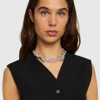 Europe Famous Designer Brand Twisted Crystal Necklace Choker Women Top Quality Jewelry Boutique Trend 6