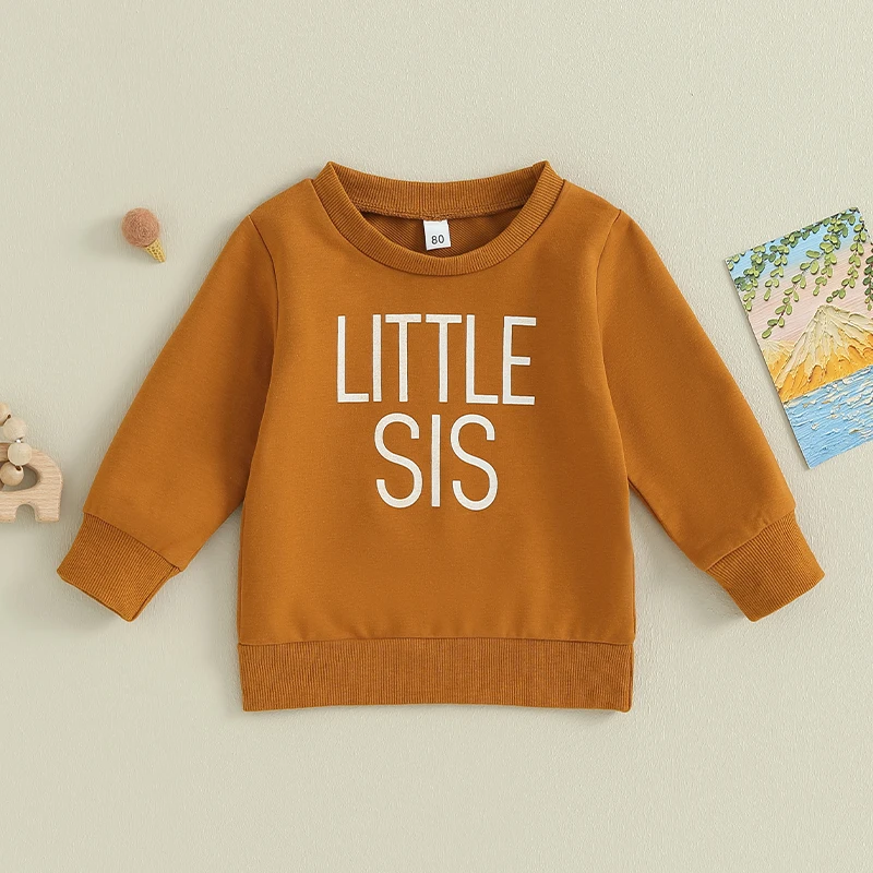 

BeQeuewll Toddler Boys Girl Fall Sweatshirt Long Sleeve Cartoon Letter Print Pullover Loose Spring Tops For 0-4 Years