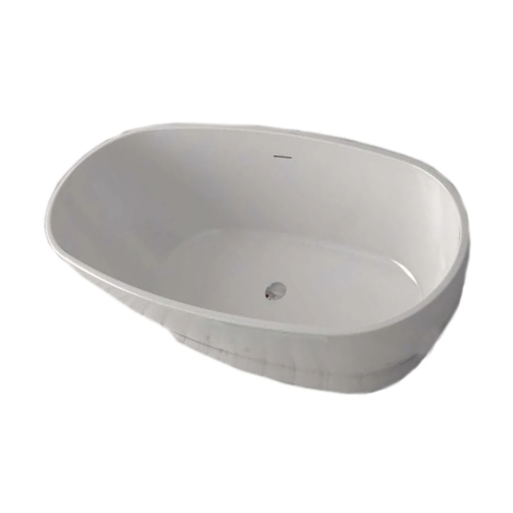 1600X800X650mm Acrylic Fiberglass Simple Bathtub Freestanding Seamless Joint Soaking Tub 6036-1A