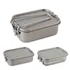 800ml/1200ml Healthy Titanium Alloy Portable Bento Dinner Box Leak-Proof Lunch Box Rectangle Food Storage Containers TitaniumBox 1