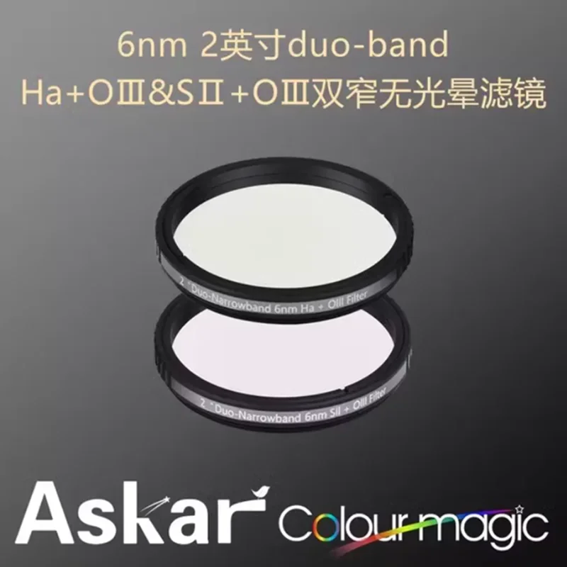 

Askar Color Magic Duo-Smalband 6nm D2 H-Een/O-III & S-II/o-III Set di filtri per la formazione dell'immagine (2 filtri)-2