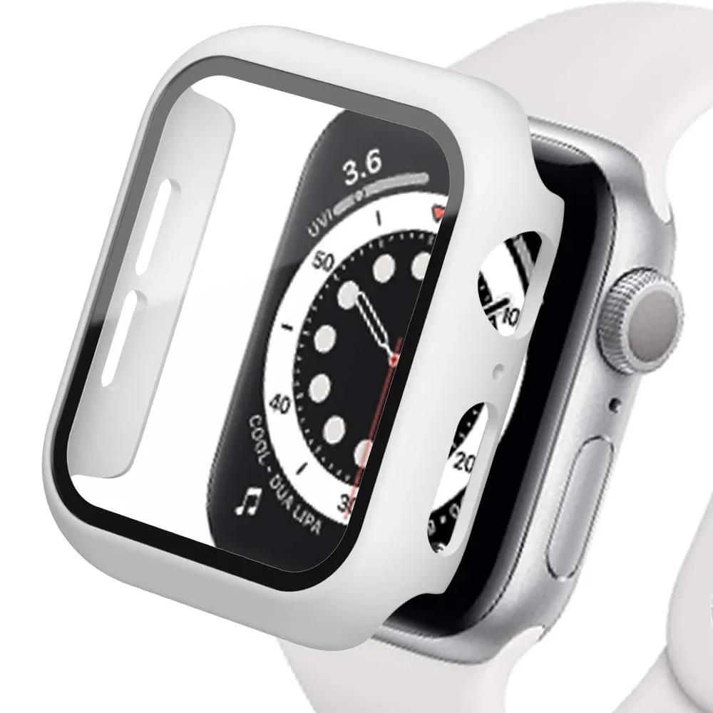 Premium Tempered Glass Cover with Matte Hard PC Bumper for Apple Watch Series 10