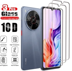 Premium Tempered Glass Screen Protector Film (3 - Pack) for Tempered glass (Nubia V70 Max)