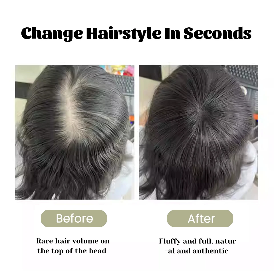 Synthetic Hair Topper Hand Wove Clip In Bangs Extension for Women