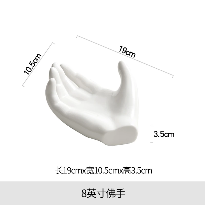Creative Hand-shaped Ceramic Plates Hotel Special-shaped Chinese Plates Club Restaurant Dessert Tableware dining dish