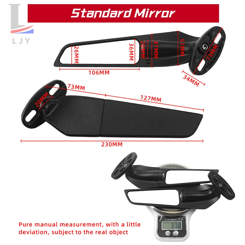 스즈키용 오토바이 미러 스텔스 윙렛 미러, SV650 SV 650 SV650X SV650S