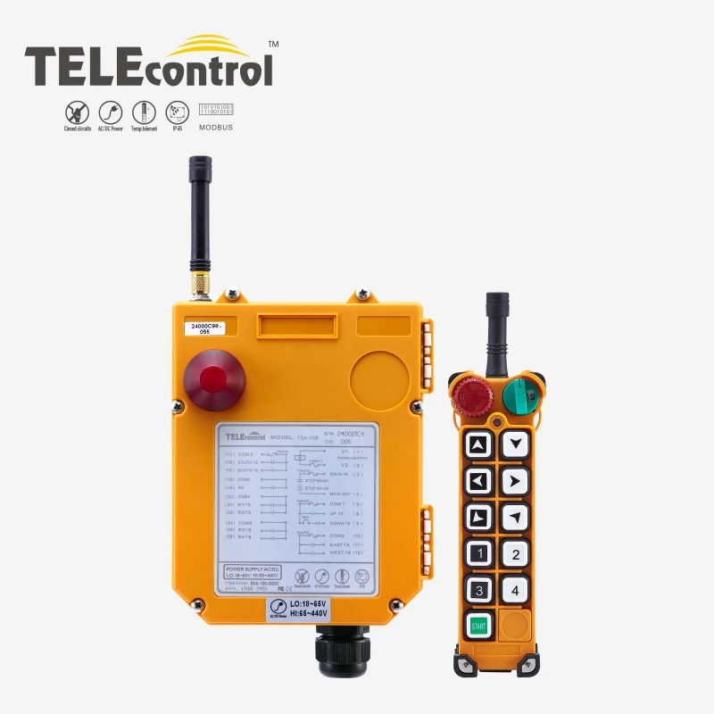 

Best price industrial radio TELEcontrol UTING crane control,hoist radio remote control industrial F24-10S