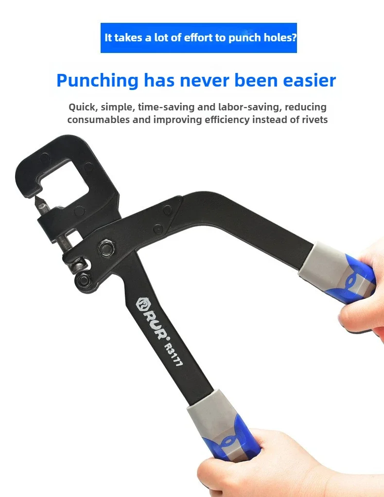 12 zoll Metall Stud Crimper Aluminium Legierung Stanzen Zangen Gips Trockenbau Werkzeuge Für Befestigung Metall Doppel Hand Kiel Zange – Detail 7
