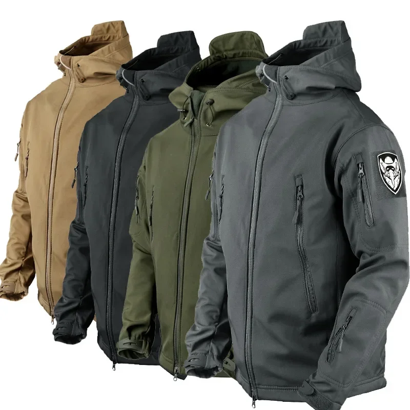 

Men Black Python Camouflage Softshell Tactical Jacket Men Waterproof Uniform Tactical Work Wear Jackets