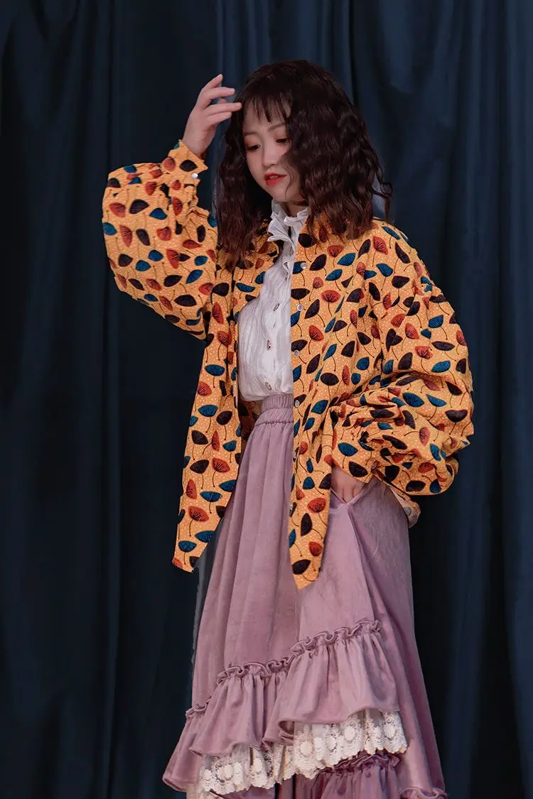 Winter Thick Sweet Faldas Mujer Irregular Elegant Long Skirt Japanese Style Kawaii Women Skirts Lace Ruffles Autumn