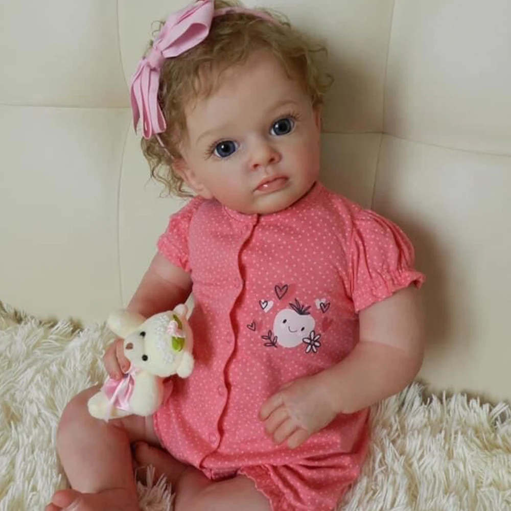 

NPK 60CM Tutti Reborn Toddler Baby Finished Doll as in Picture 3D Paint Skin with Visible Veins High Quality Bebe Reborn Boneca
