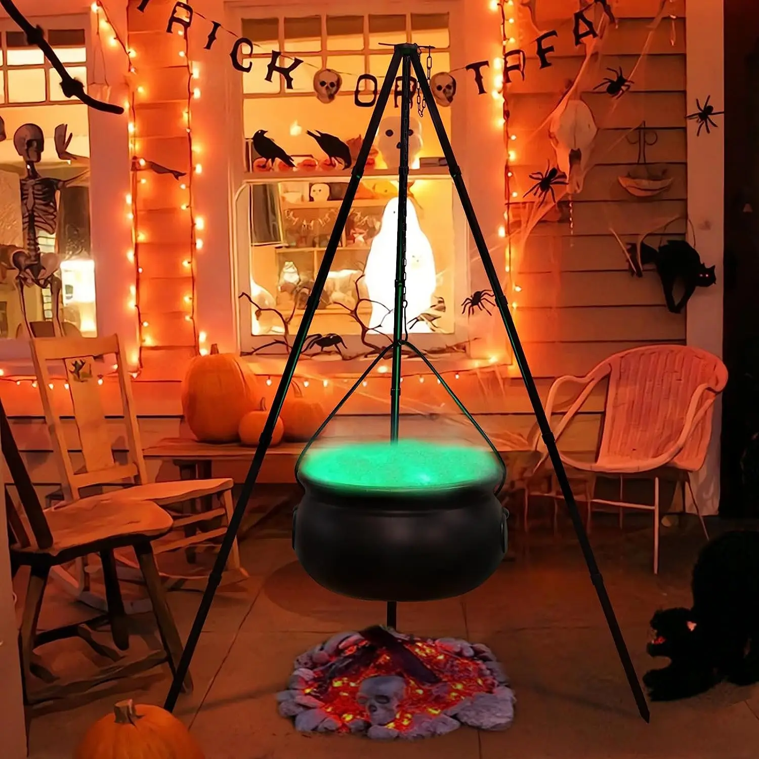 1 Pcs Halloween Decoration Outdoor Campfire Tripod On Witches With