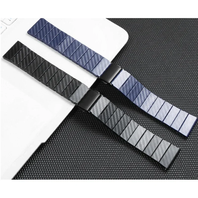 Carbon Fiber Pattern 20MM Watch Band Bracelet