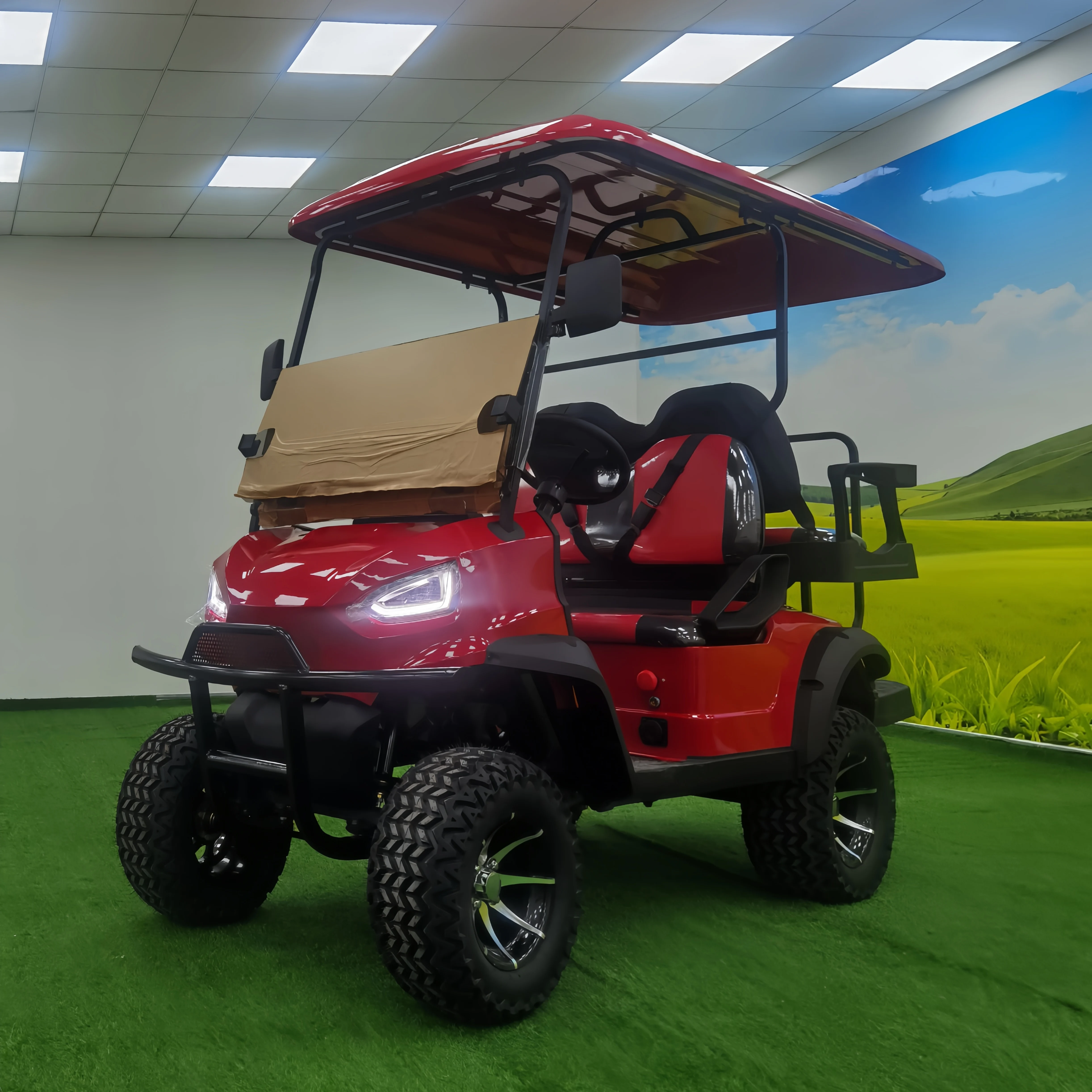 Lithium Battery Powered lifted 8 Seats Golf Cart City Vehicle Tourist Sightseeing Bus For Sale Golf Cart Street Legal