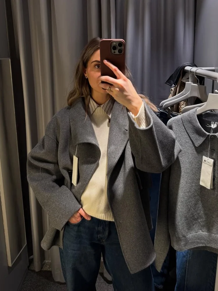 ジャケット・アウター AT LAST&CO WOOL COAT DARK NAVY Navy Wool