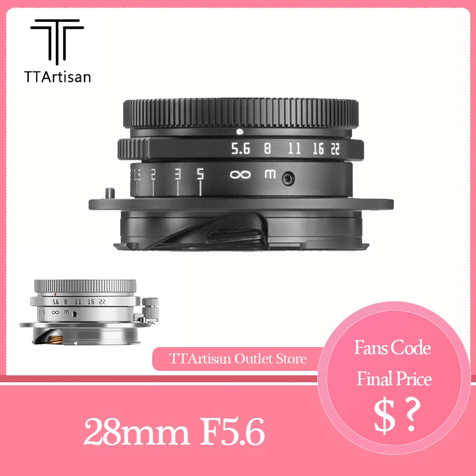 Ttartisan M28mm F5.6 Full Frame Camera Lens Compatible With Leica M For