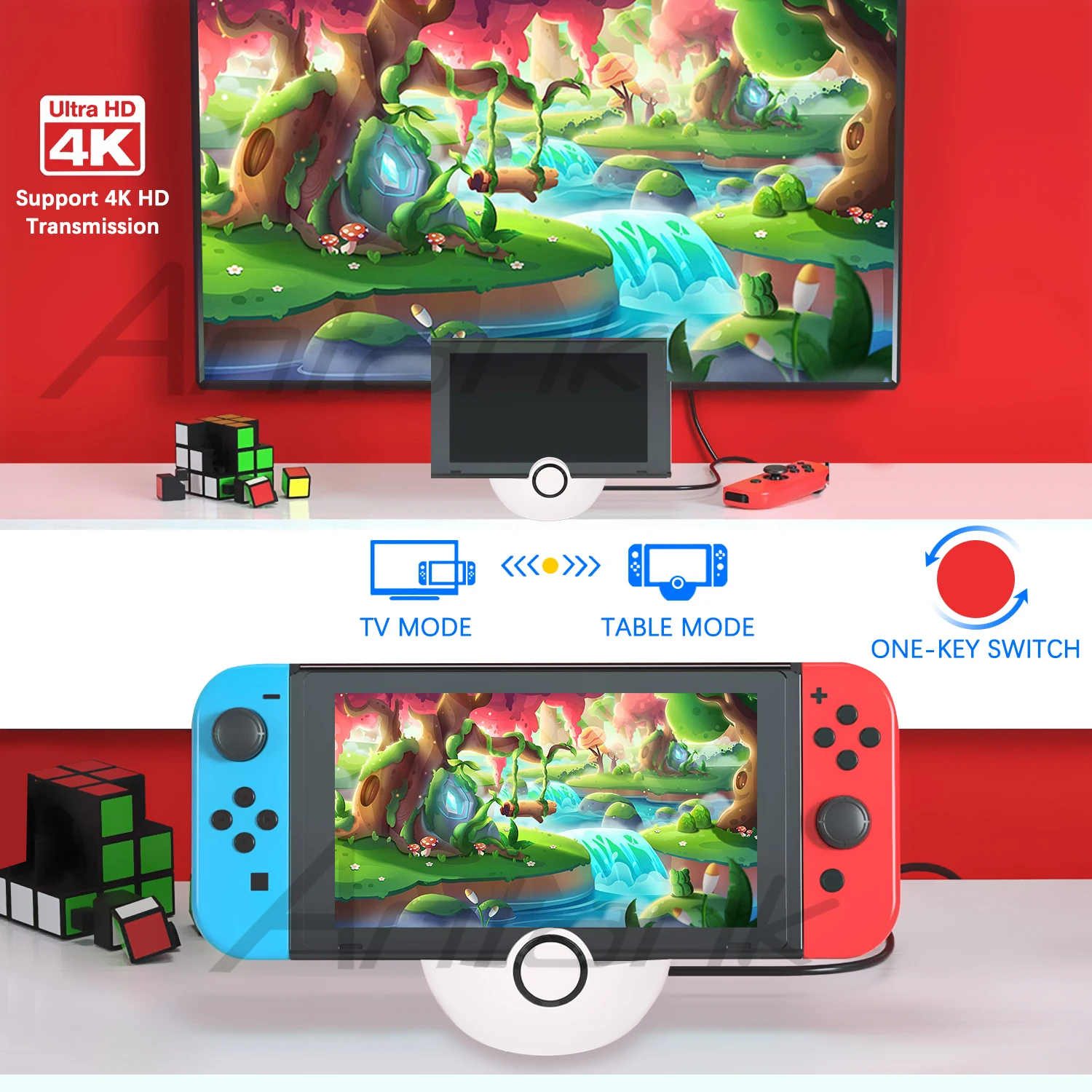 Antank Portable Switch TV Dock For Nintend Switch Switch OLED Charging Docking Station Stand Replacement Official Switch Dock