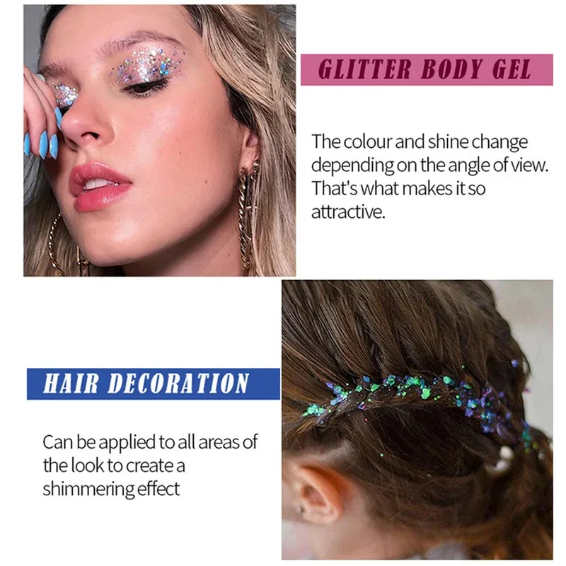 Holographic Glitter Makeup 12Color Face&Body Dual-use