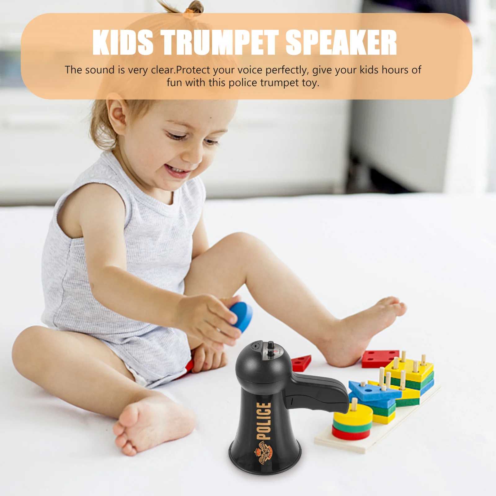 Trumpet Horn Speakers Sound Pretend Play Dress Child Cosplay Loudspeaker Clothing Kids