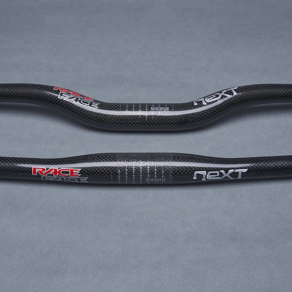 RaceFace Next Handlebar 31.8mm Glossy 3K Carbon Fiber Handlebar Bicycle MTB Bike Mountain Rise / Flat HandleBar 580mm-760mm Bicycle Accessories Bicycle Handlebar