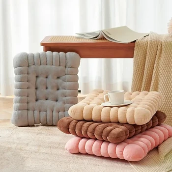 Coussin de méditation en forme de biscuit 40x40CM, coussin de chaise moelleux en peluche, lavable en Machine, coussin de siège d'étudiant, décoration de salon 1