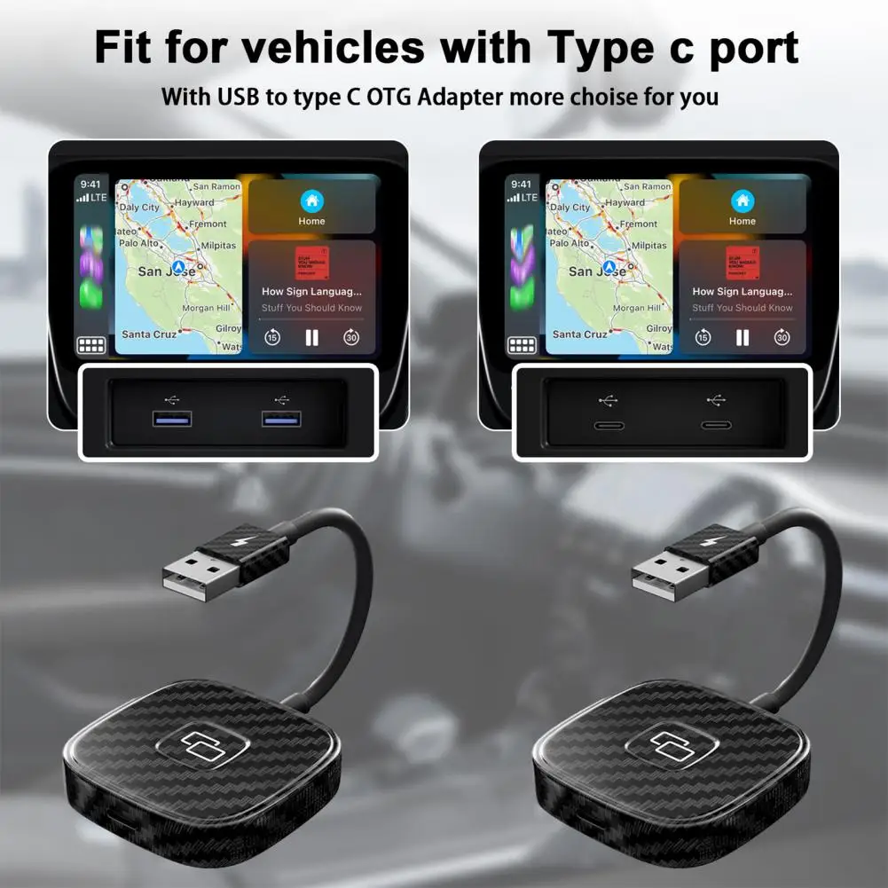 

Беспроводной адаптер CarPlay Box, удобное подключение, удобный дизайн Carplay Box для Android, аксессуары CarPlay, адаптер