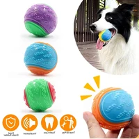Dog Interactive Ball Soft TPR Toy for Dog Interactive Training Dog Ball Pet Teeth Cleaning Bite Resistance Ball Toy Random Color 2