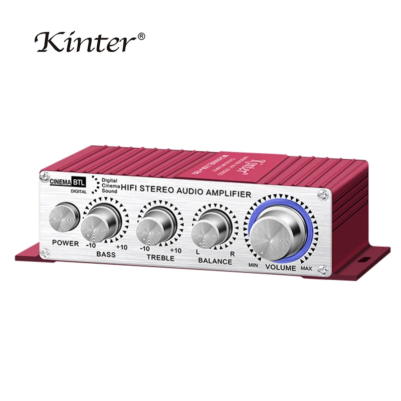 KINTER MA-180 Mini Power Amplifier Subwoofer Amplificador Class AB 2 Channel Stereo Audio Sound Amp For Car HiFi Speaker DIY